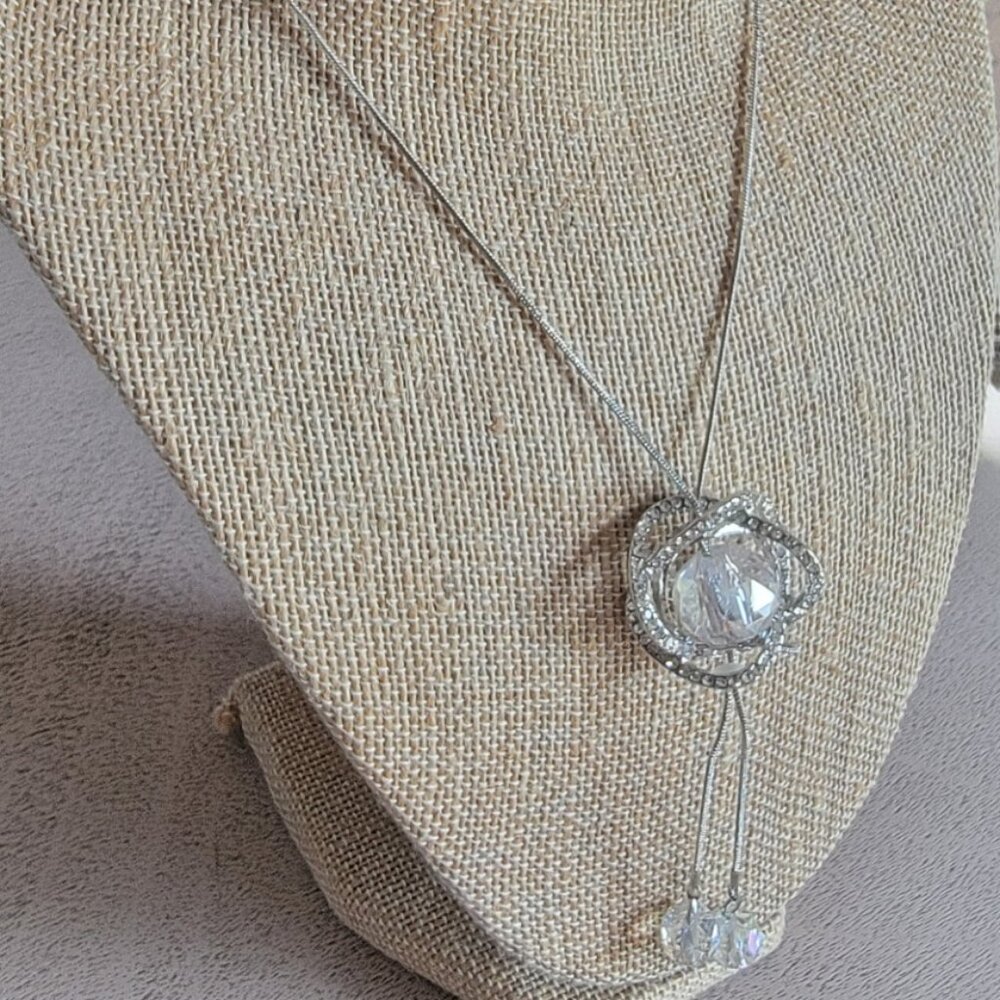 White Aurora Borealis Necklace